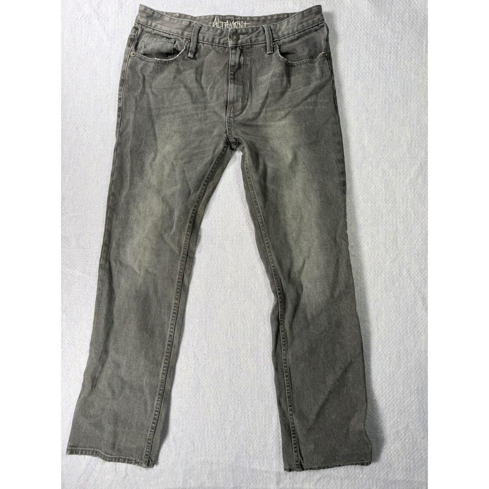 Altamont Mens Skate Denim Jeans Faded Gray Straight Leg Size 32x29